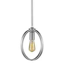  3167-M1L PW - Colson PW Mini Pendant (with Matte Black shade) in Pewter